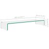 TV Stand / Monitor Riser Glass Clear 39.4"x11.8"x5.1"