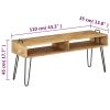 TV Stand Solid Mango Wood 43.3"x13.8"x17.7"