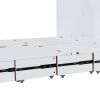 Queen Size Murphy Bed Wall Bed with drawer and a set of Sockets & USB Ports, Pulley Structure Design, White