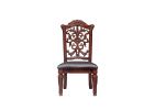 ACME Vendome Side Chair (Set-2) in PU & Cherry 60003