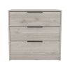 Kaia 3 Drawers Dresser, Superior Top -Light Gray