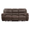 Plush Modern Living Room Sofa Set 3pc Power Reclining Sofa Loveseat Chair Brown Microfiber Upholstery USB port Solid Wood Frame Furniture