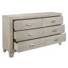 Modern Contemporary Light Brown Finish 1pc Dresser Wooden Bedroom Furniture