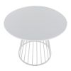 Canary Cosmo Contemporary Dining Table in White Metal and White MDF by LumiSource