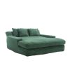 COOLMORE Seersucker 2-seater lazy sofa With 5 back pillows,Comfy Sofa- Deep Seat Couch for Living Room,Club (Emerald)