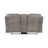 Grayish Brown Modern Reclining Sofa Set 2pc Sofa Loveseat Plush Seating, Polished Microfiber Upholstery Solid Wood Frame Living Room Furniture