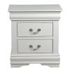 White 2-Drawer Nightstand