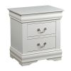 White 2-Drawer Nightstand