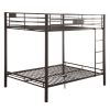 Sandy Black Double Queen Bunk Bed with Built-in Ladder
