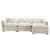 Modern Large boucle Fabric L-Shape Sectional Sofa