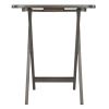 Lucca 5-Pc Snack Table Set; Oyster Gray
