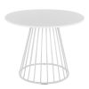 Canary Cosmo Contemporary Dining Table in White Metal and White MDF by LumiSource