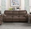 Plush Modern Living Room Sofa Set 3pc Power Reclining Sofa Loveseat Chair Brown Microfiber Upholstery USB port Solid Wood Frame Furniture