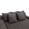 COOLMORE Seersucker 2-seater lazy sofa With 5 back pillows,Comfy Sofa- Deep Seat Couch for Living Room,Club (Gray)