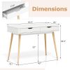 43.5 Inch Computer Desk with 2 Drawers for Small Spaces
